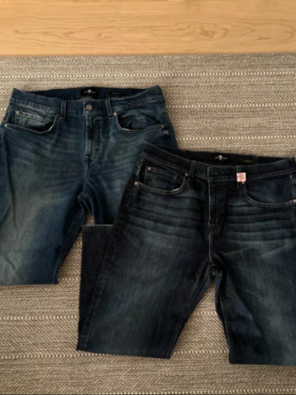 2 PAIRS 7 For All Mankind Men's Austyn Jeans in Size 36
